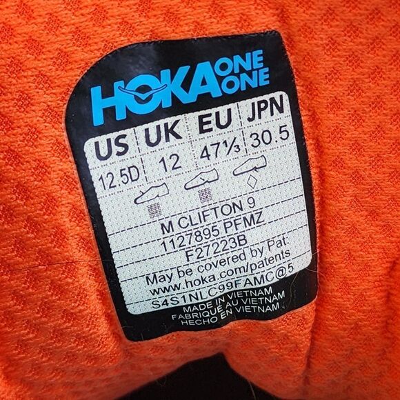 HOKA CLIFTON 9 - Mens Atheltic Shoes - SIZE 12.5D - Picture 9 of 9